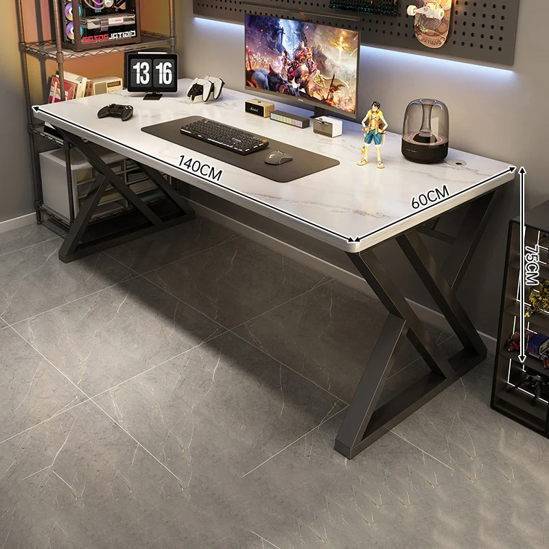 Ekintop Hot Selling Metal Leg Ergonomic Modern Style Cheap Table PC Wood Gaming Desk For Gamer