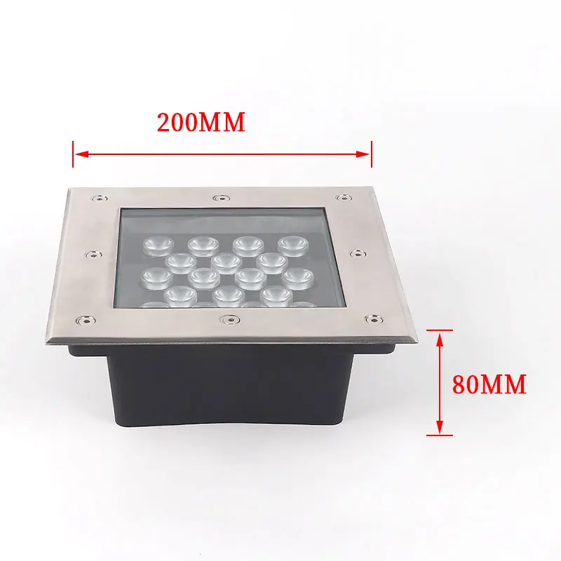 Square Outdoor Waterproof Ip66 Led Underground Lamp Garden Recessed In Ground Lighting