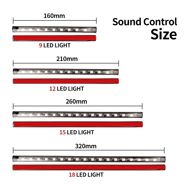 RGB USB 5V cigar lighter 12V smd 5050 APP remote control music sound sensor car underglow led strip light underbody decoration