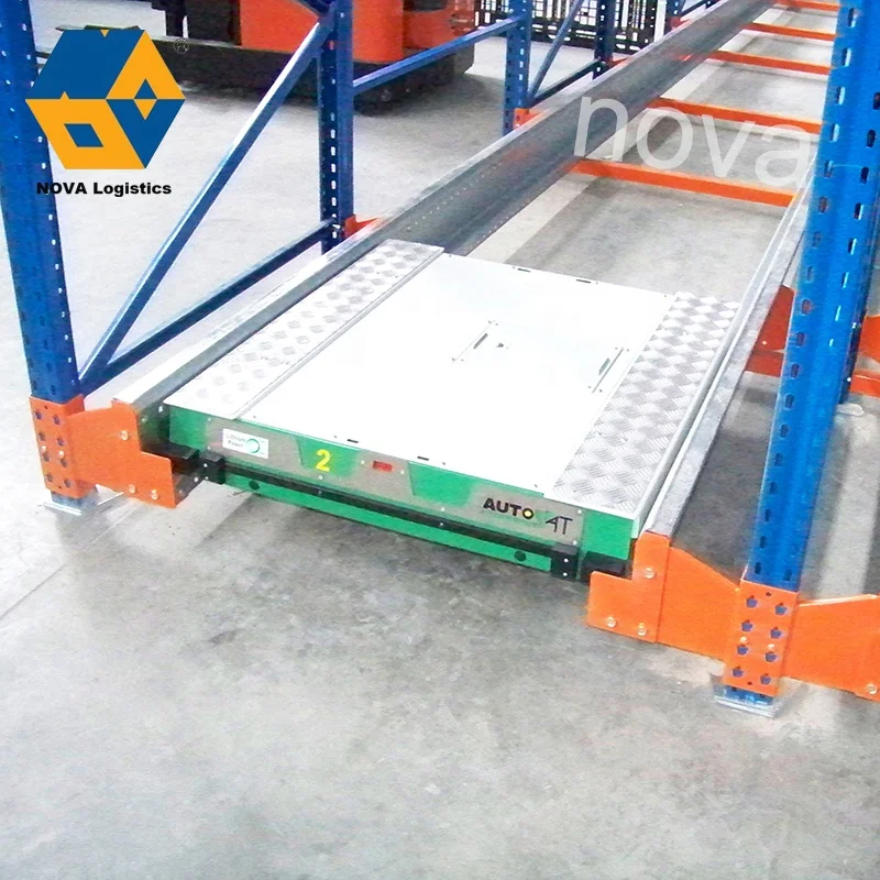 NOVA Warehouse Cold Storage Automation Racking System, Steel Pallet Runner Radio Shuttle/