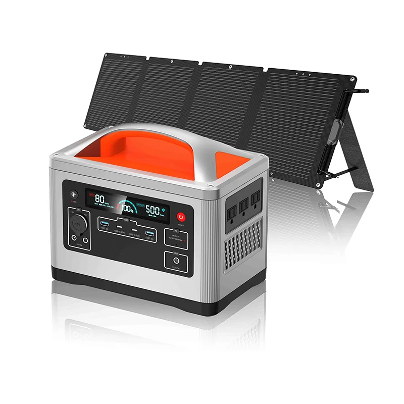 Portable Solar Power Generator Station 500W TV All In One Inverter Casing USB Charger UK Plug For Outdoor Camping Home RV Travel
