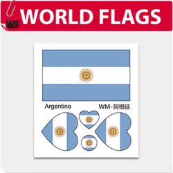 New Face Heart Waterproof Sweat Fans European World Cup Club Football National Flag Sticker