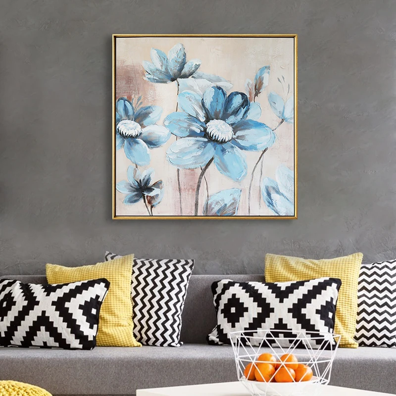 
Hand painted antique decorative flowers still life oil painting on canvas 