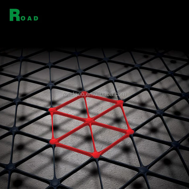 triaxial geogrid Reinforcement For Base Stabilization And Road Way Grille Geogrilles Triaxial Geogrid