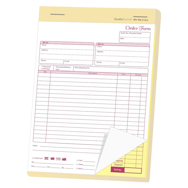 Manufacturer Professional Order Forms Duplicate Invoice Security Paper Security Computer Form Offset Printing