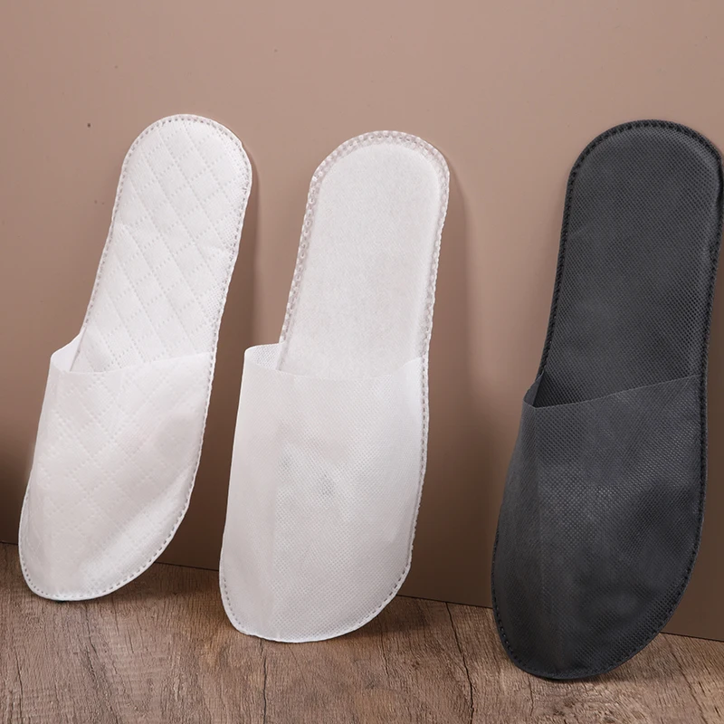 Cheap Degradable Non-slip Nonwoven Disposable Slippers For Hotel Room Guest And Spa