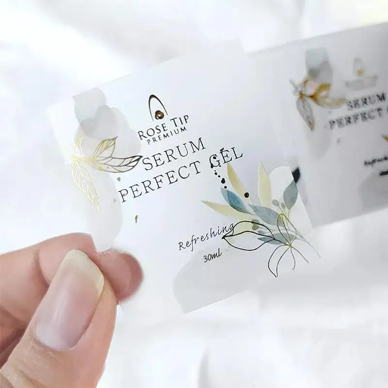 Custom Bottle Label Printing Adhesive Stickers Etiquettes Cosmetique Packaging Makeup Labels For Cosmetic Bottles