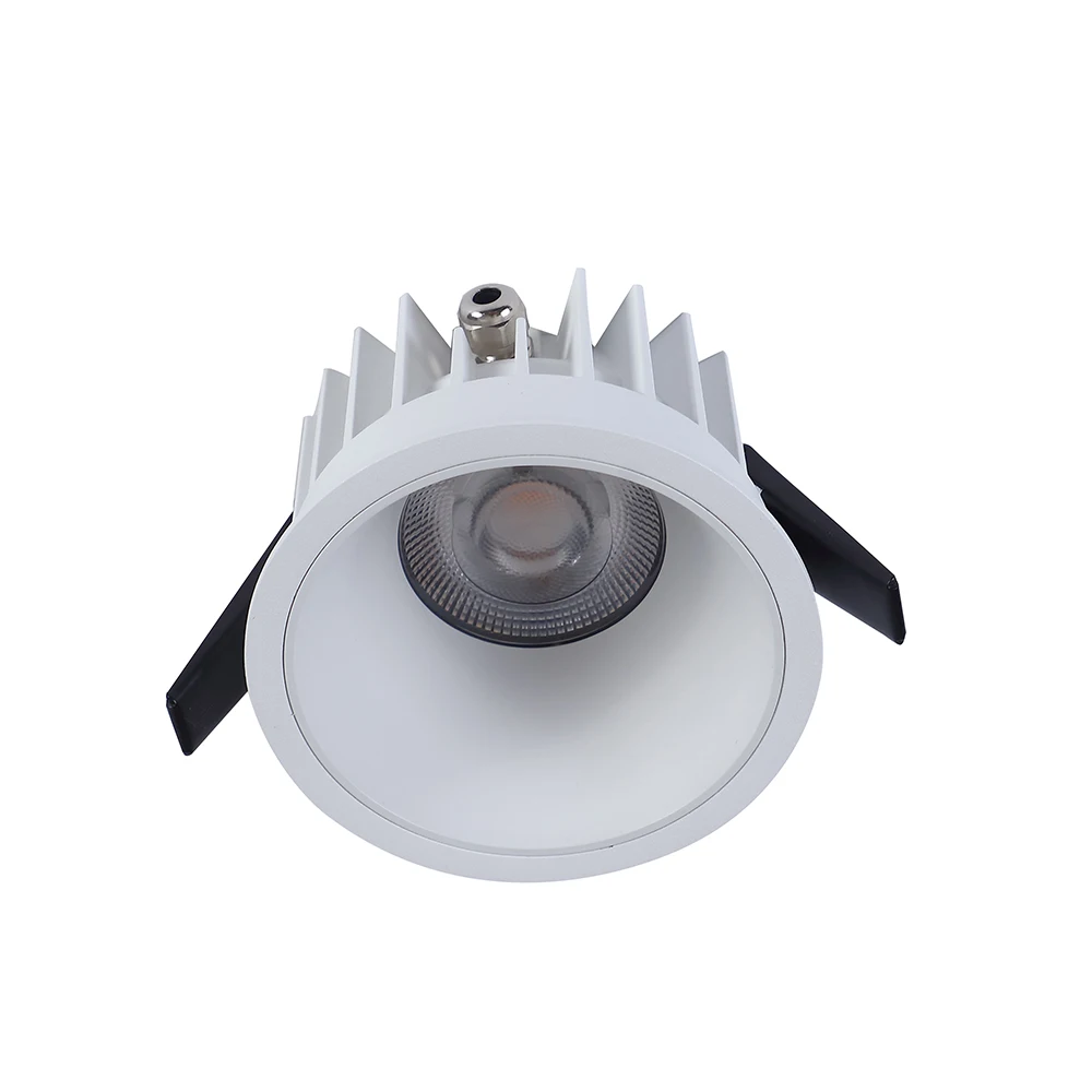 Anti glare COB LED downlight recessed mounted 4' Outer Diameter 136mm White black silver golden reflector cob led spotlight