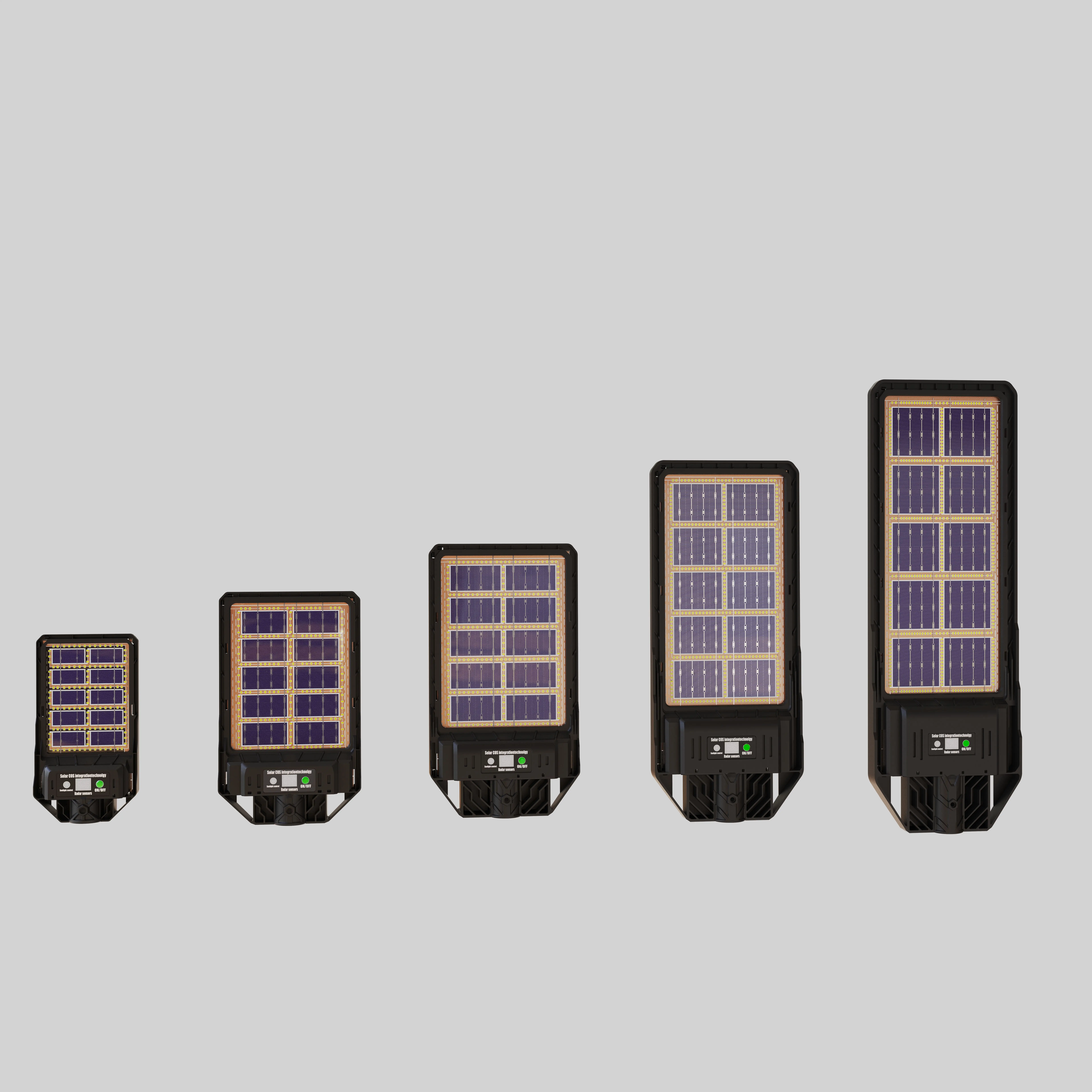 NEW IP65 High waterproof level 100W LED Solar street light with double-sided solar panel design Solar Lights Outdoor