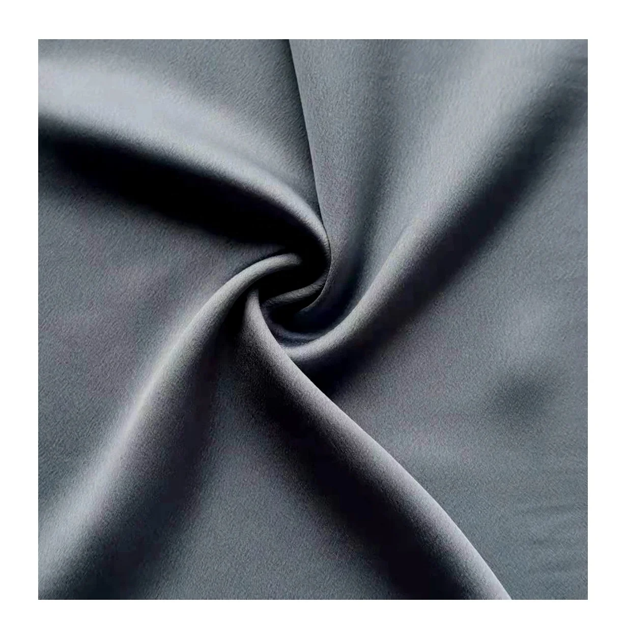 Заводская поставка, Экологически чистая полиэфирная ложная твист атласная переработанная ткань для блузки и платья