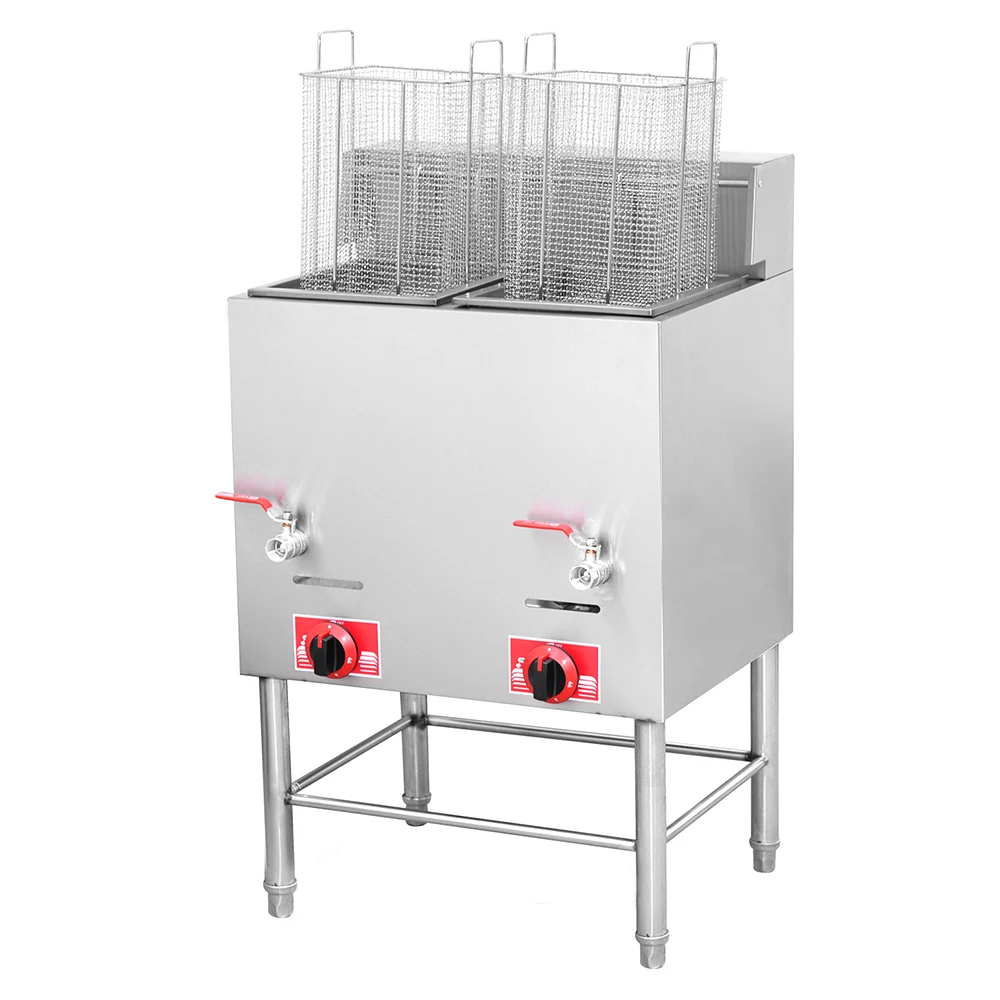 Commercial food cart 28L One Tans Two Baskets LPG Gas Deep Fryer