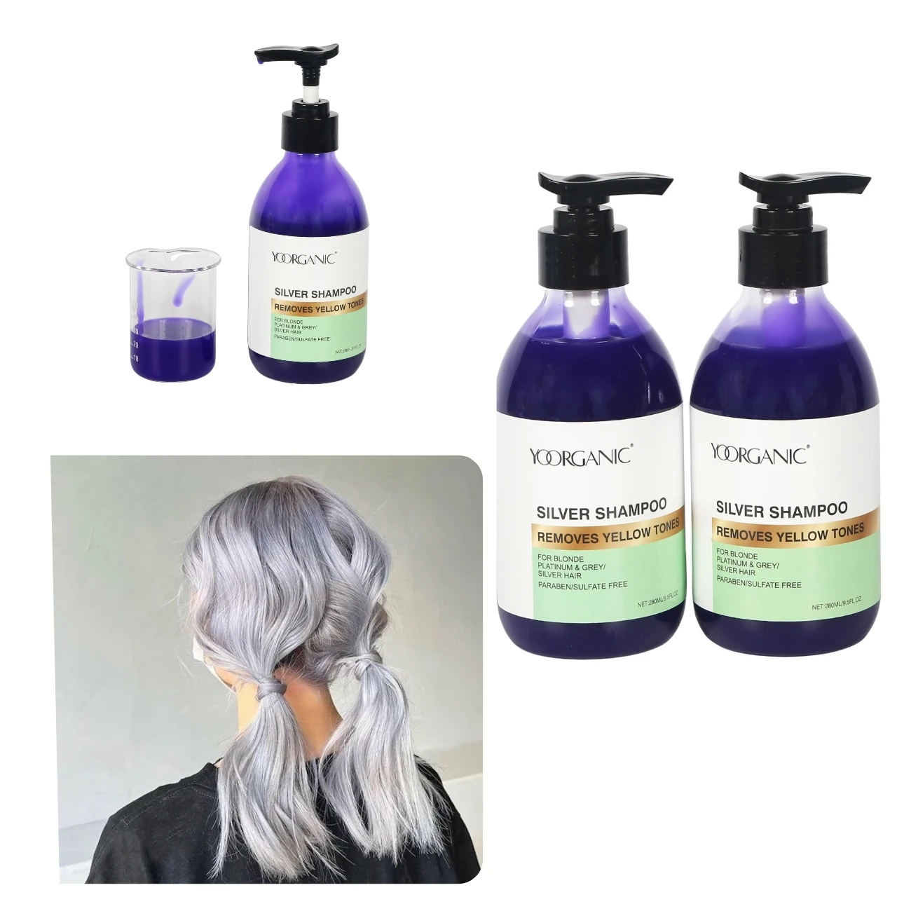 Contain Vitamins Maintain Brilliant Vibrant Color No Yellow Color Silver Purple Shampoo