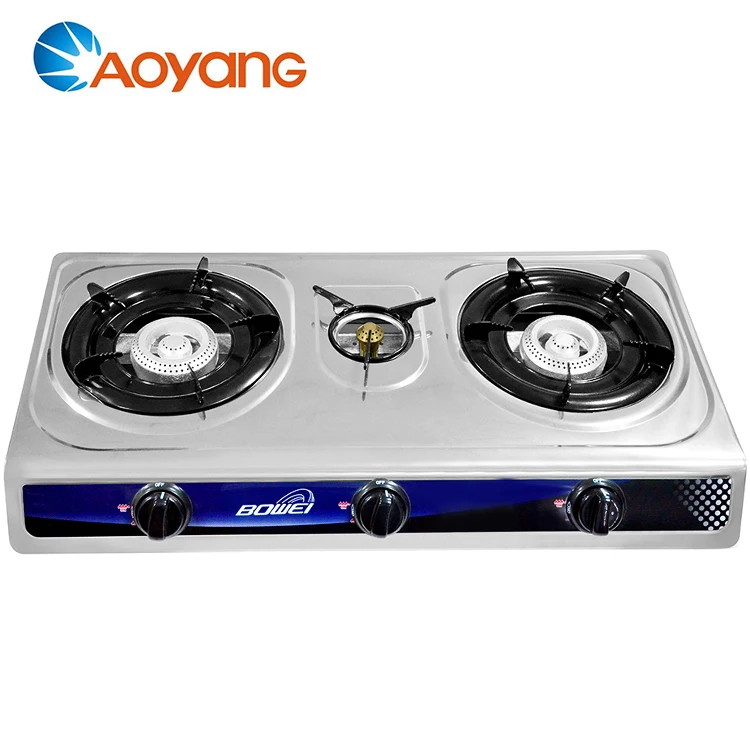 Портативная газовая плита высокого давления с тремя горелками, комнатная газовая горелка для кухни