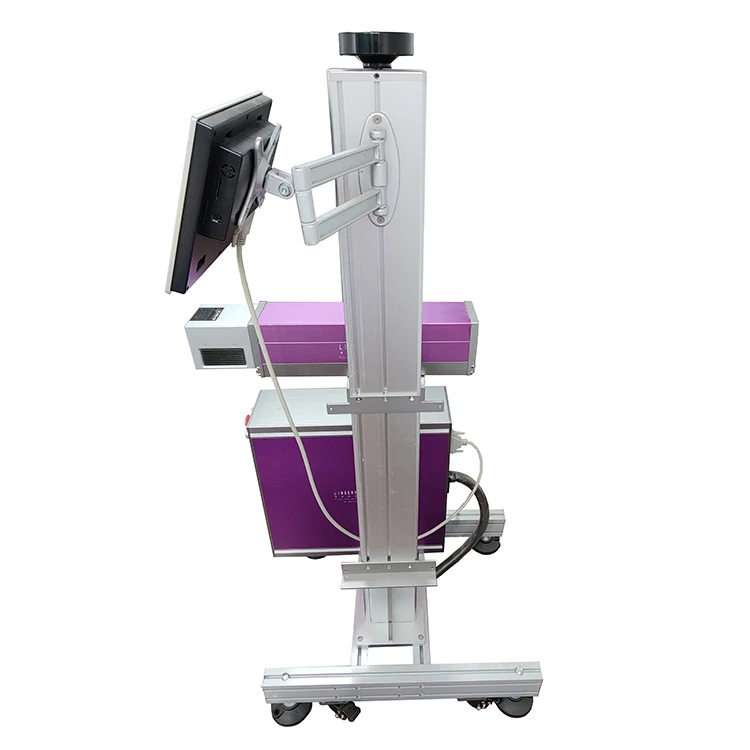 Linservice portable laser qr code jet coding machine for bottle metal jewelry plastic steel aluminum gold silver