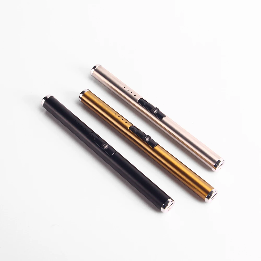 Luxury Windproof Flameless Arc Plasma Electronic Lighters Rechargeable USB Lighter Electric Lighter for Kitchen Gas Stove