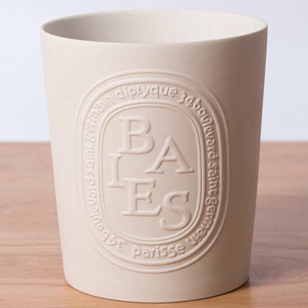 
Custom ceramic mat candle, holder no glaze candlestick porcelain candle jars for home wedding decor/ 