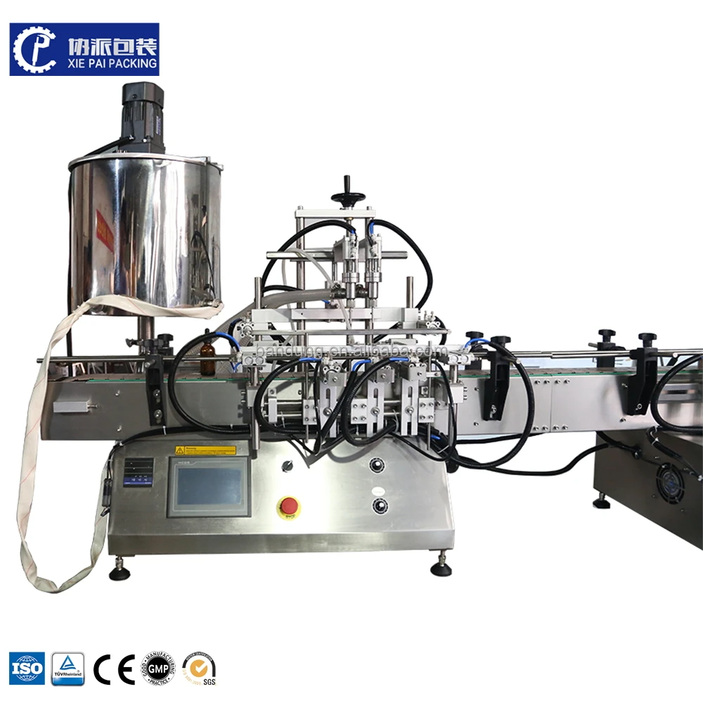 XIEPAI Automatic Desktop Small Volume Liquid Filling Machine Capping Machine Labeling Machine Whole Filling Line