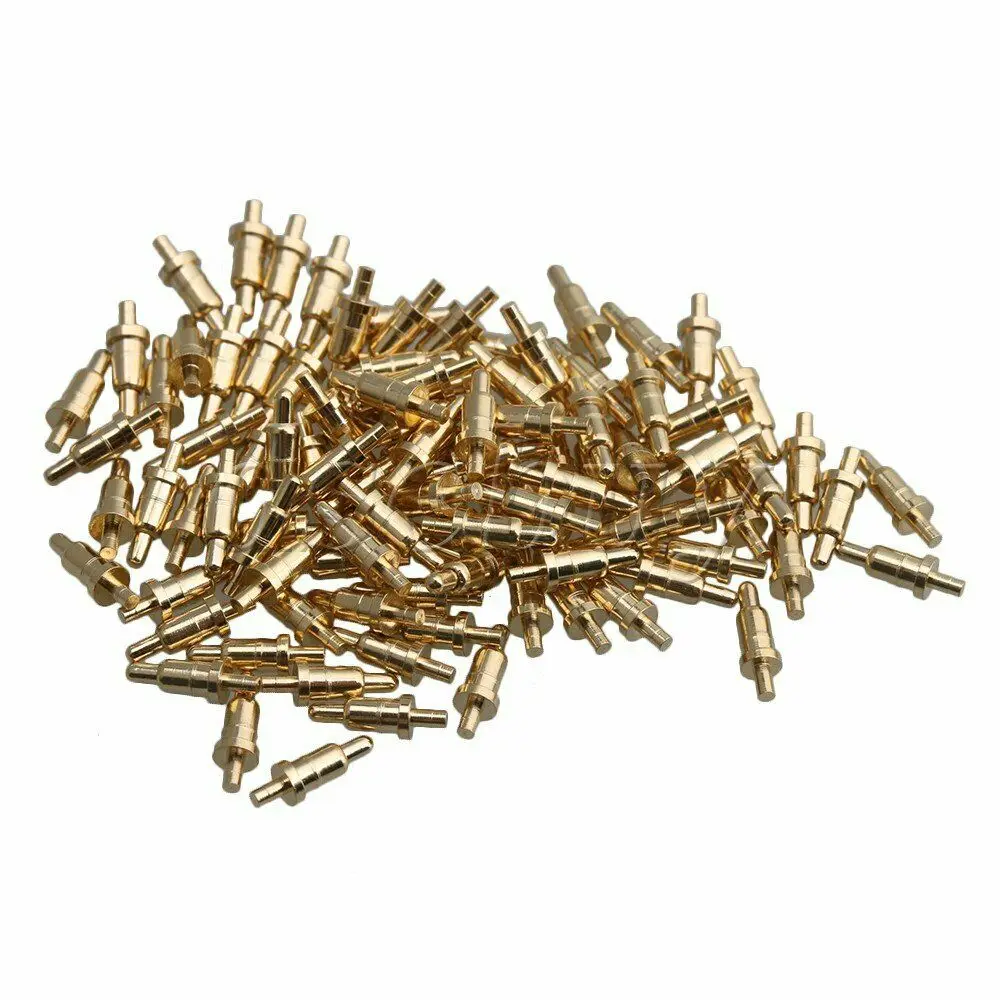 OEM CNC Machined Gold Plating Copper Double Head Pogo Pin