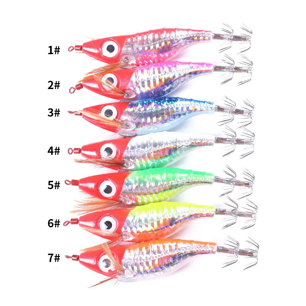 Manufacture directly sale luminous hard plastic shrimp lure bait super quality 100mm 9gram with squid hooks