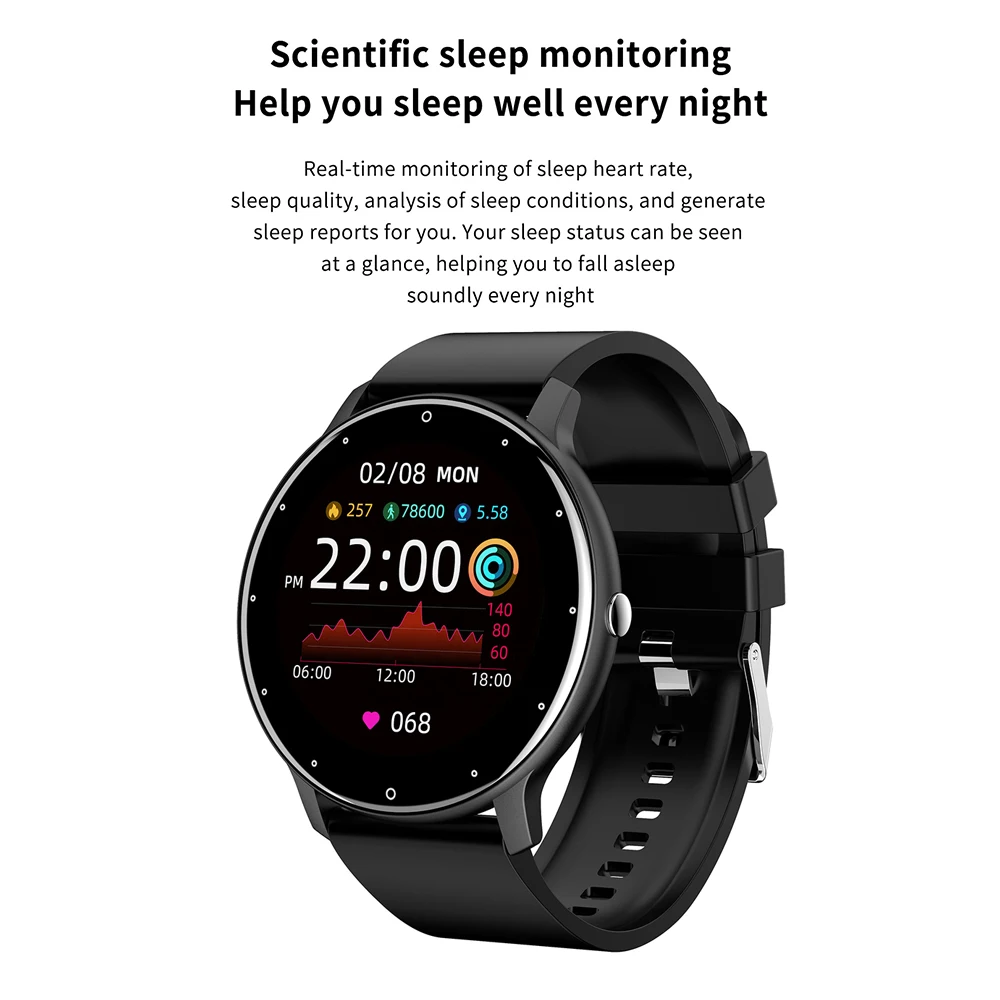 AUCAS 2021 Andriod/IOS waterproof Calling Wireless Charging Fitness blood pressure heart rate smart