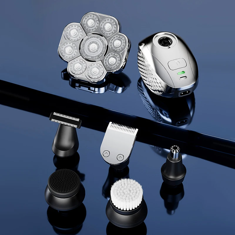 Suttik LK-9300 Multifunction Men 9D Independently 9 Cutter Floating Head Waterproof Electric Razor USB Charge Trimmer for Men