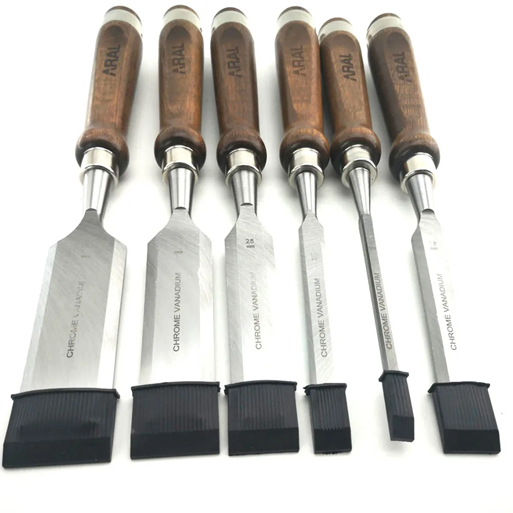 Wood Carving Chisel Set 6 in 1 Professional Wood Carving Tools with Whetstone