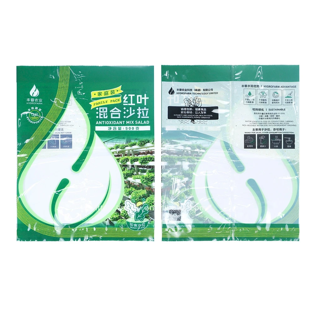 customized print Fruits and Vegetables Packaging Bags Plastic Clear Eco Poly Bags With Vent Holes Custom Zipper Bags