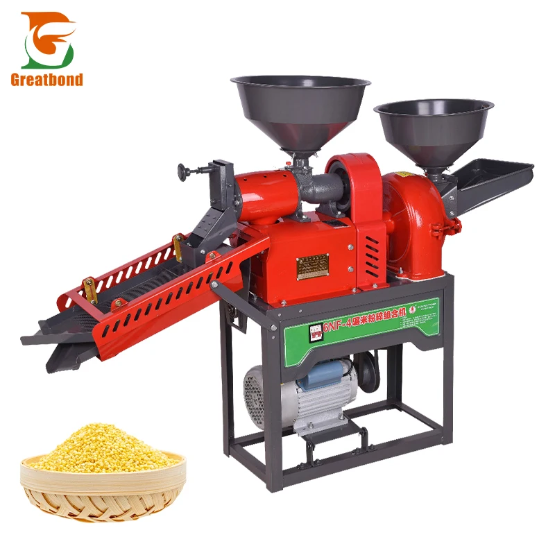 Factory Price Stone-Removing And Rice Grinding Machine 6NF-4V Combined Rice Milling Machine With Vibrating Screen