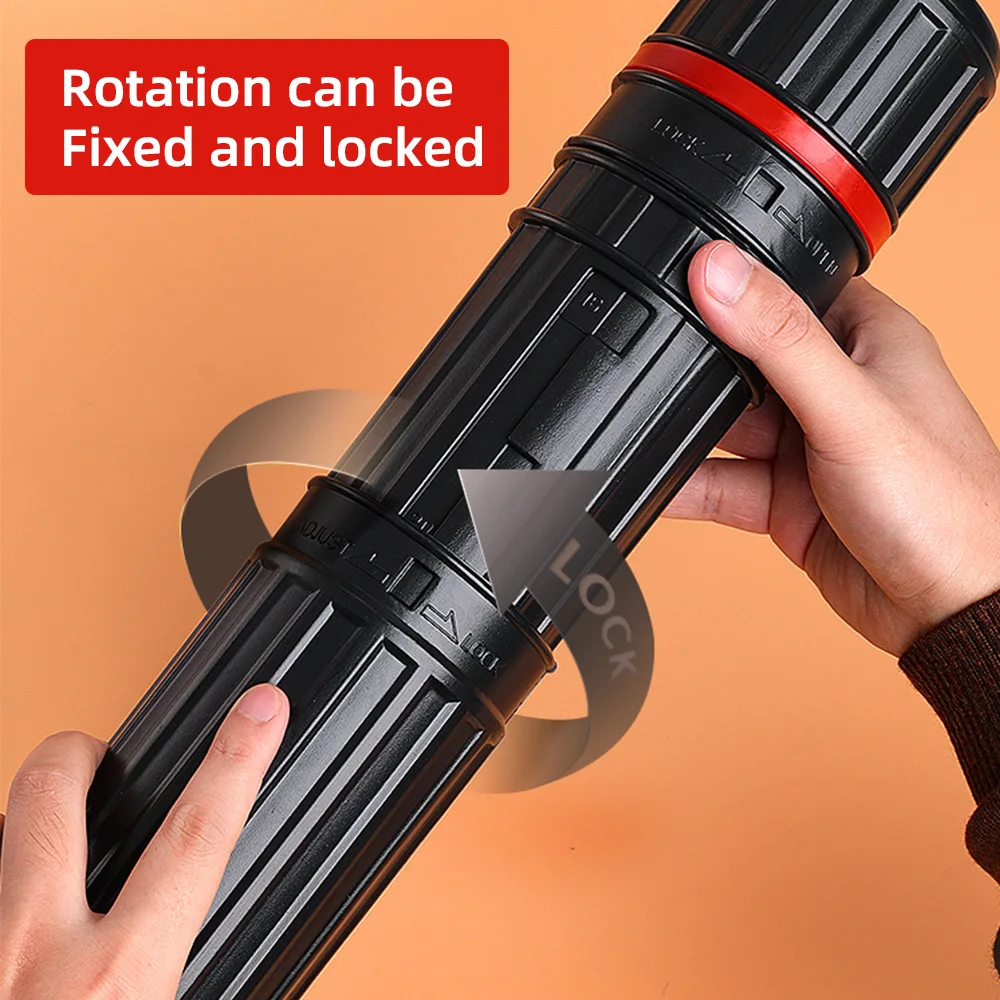 SINOART Black plastic Extendable Drafting Tube Customizable Painting drawing storage tube for Art supplies