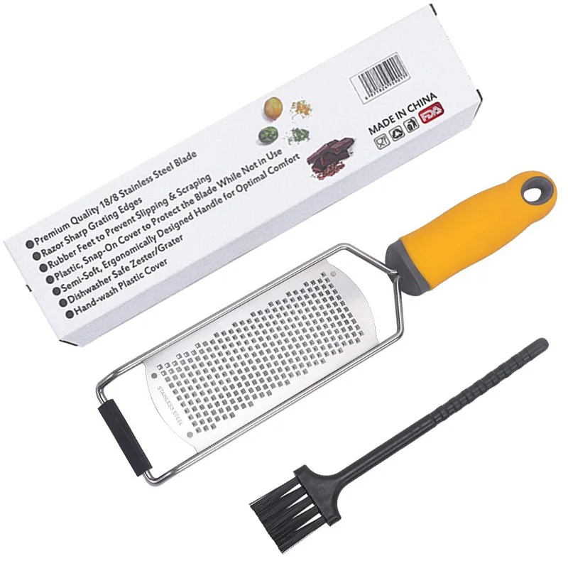 2024 Multifunctional Cheese Vegetable Grater With Long Handle Lemon Citrus Zester & Shredder Stainless Steel Slicer For Kitchen