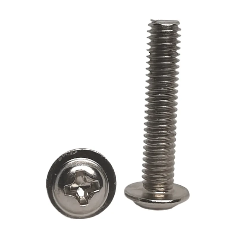 China Factory Supply Stainless Steel  M3 M4 M5 M6 M8  Phillips Round Washer Head  Pan head Wood Screws Bolts