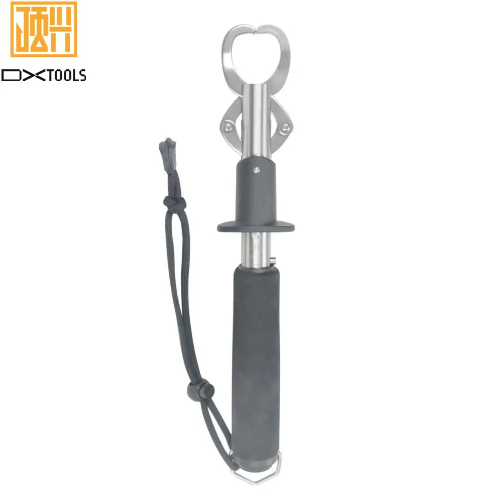 New arrival stainless steel fishing tackle fish catcher with 25kgs scale with soft eva handle