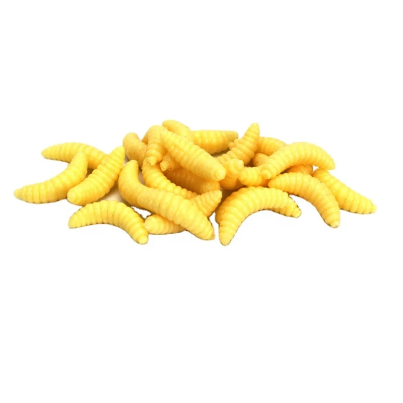 2000 pcs/pack Grub Worm Fishing Lure Bulk Pack Cheap Soft Lure