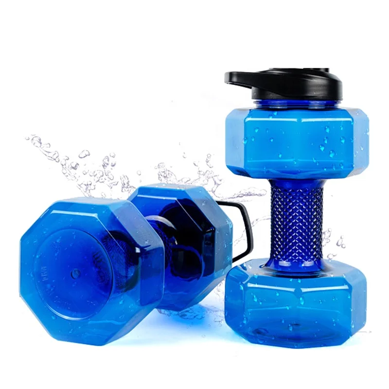 
Cheap shaped water bottle fitness custom logo hot sale waterbottle dumbell water bottle dumbbell 