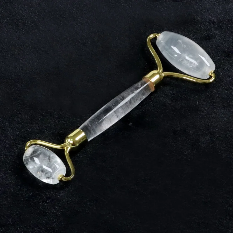 custom box natural quartz white crystal best face jade roller massager
