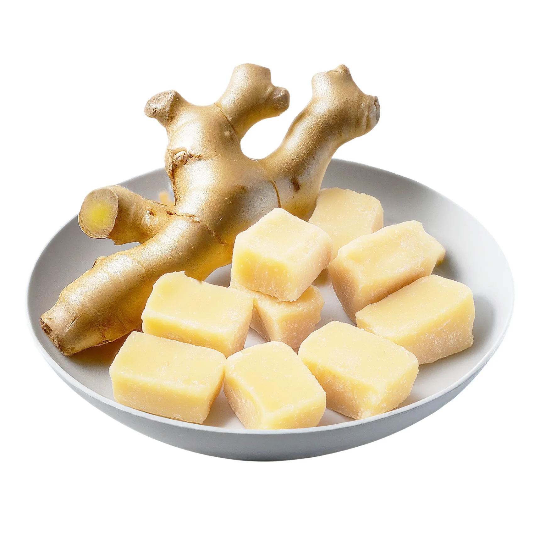 Whole Frozen Ginger Root Cubes Freshly Chilled Vegetables IQF Halal Certified Factory Direct Supply