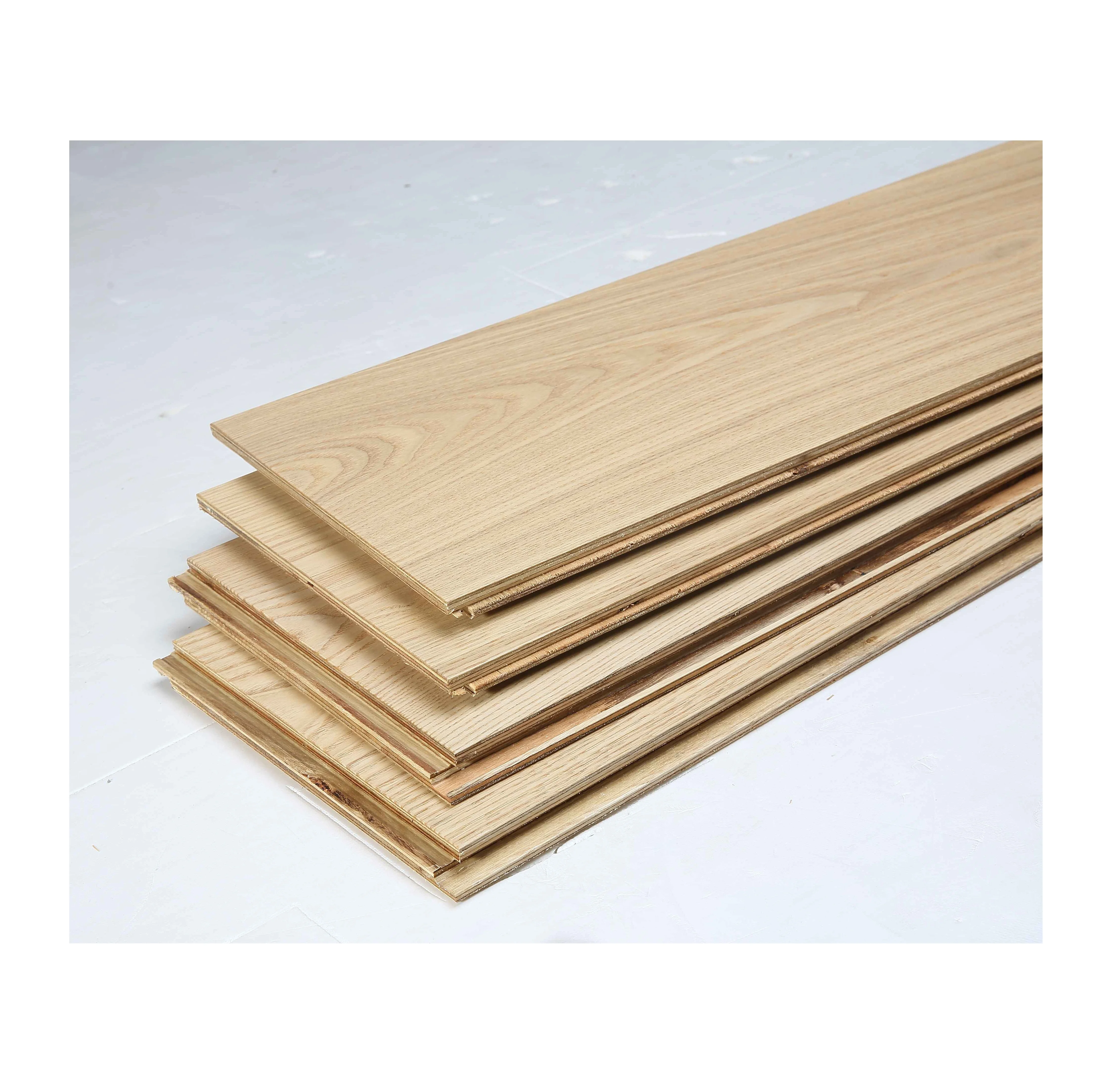 Commerical Grade Coating Wood Flooring 0.6mm European Oak Natural Pine Birch Backing Engineered Wood Flooring