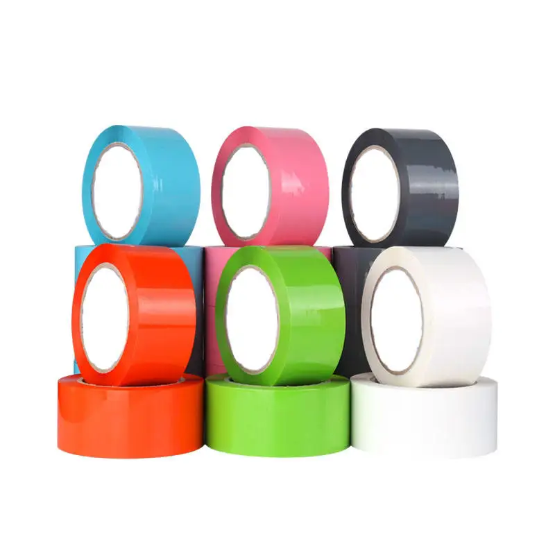 Low-cost red green pink waterproof density transparent adhesive custom printed packing tape carton transportation sealing adhesi