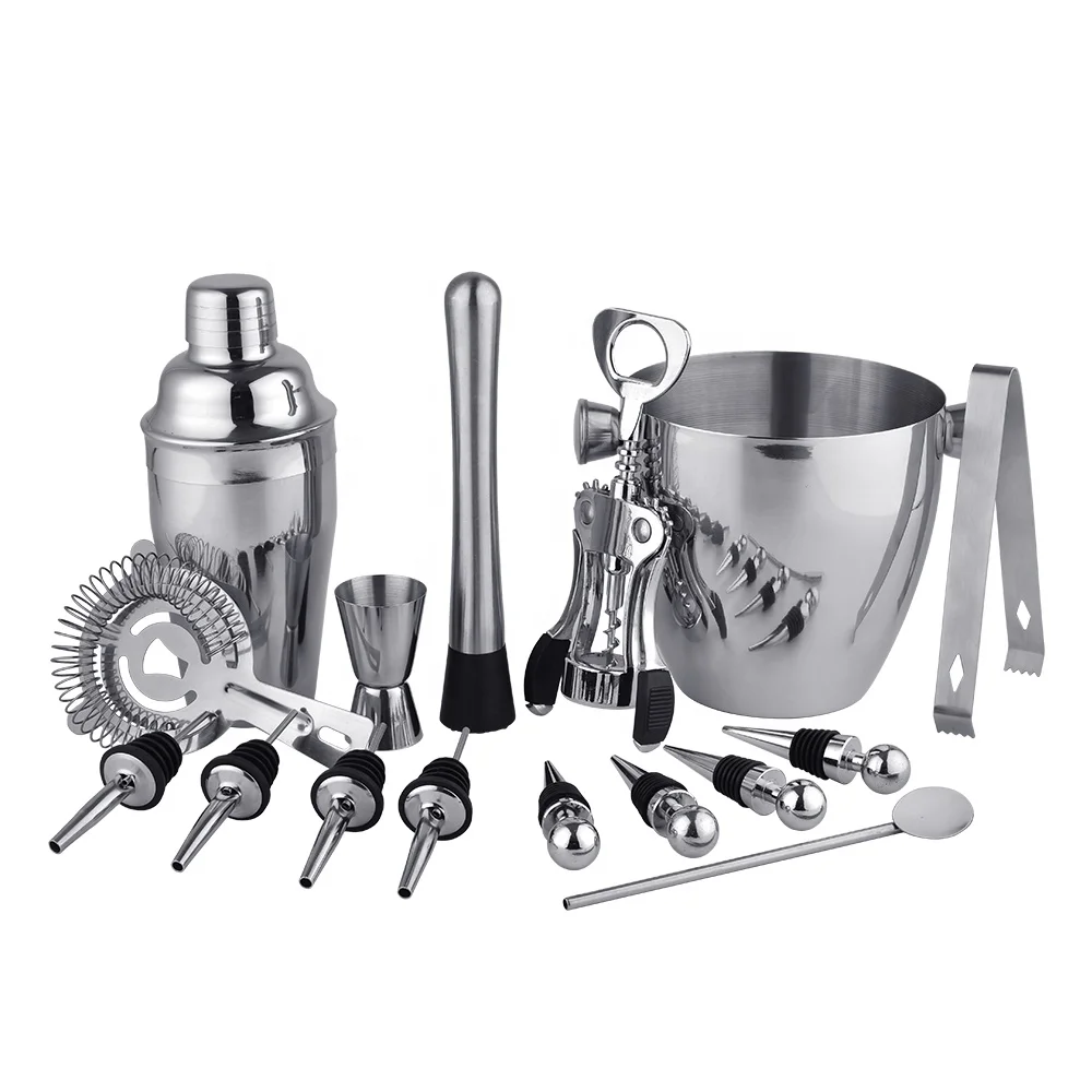 OUYADA Factory 1.5L Travel Picnic Stainless Steel Ice Bucket Strainer Set Bar Tool Accessories Wine Bottle for Beer