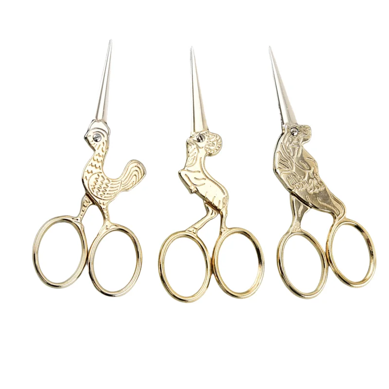 Best Vintage Small Craft Scissors Half Gold Coated Fancy Embroidery Scissors