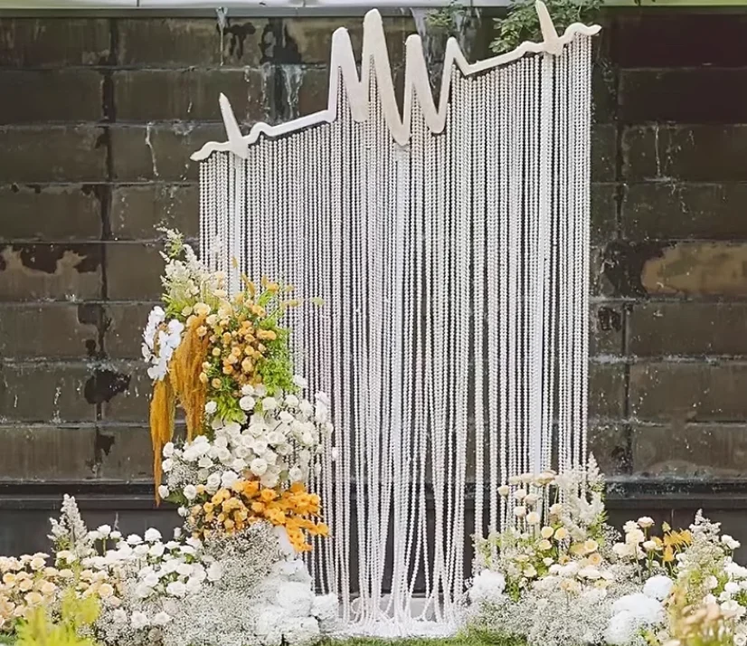 Wholesale White Faux Pearl Garland Spool Roll Strand Wedding Party Decoration pearl ribbon