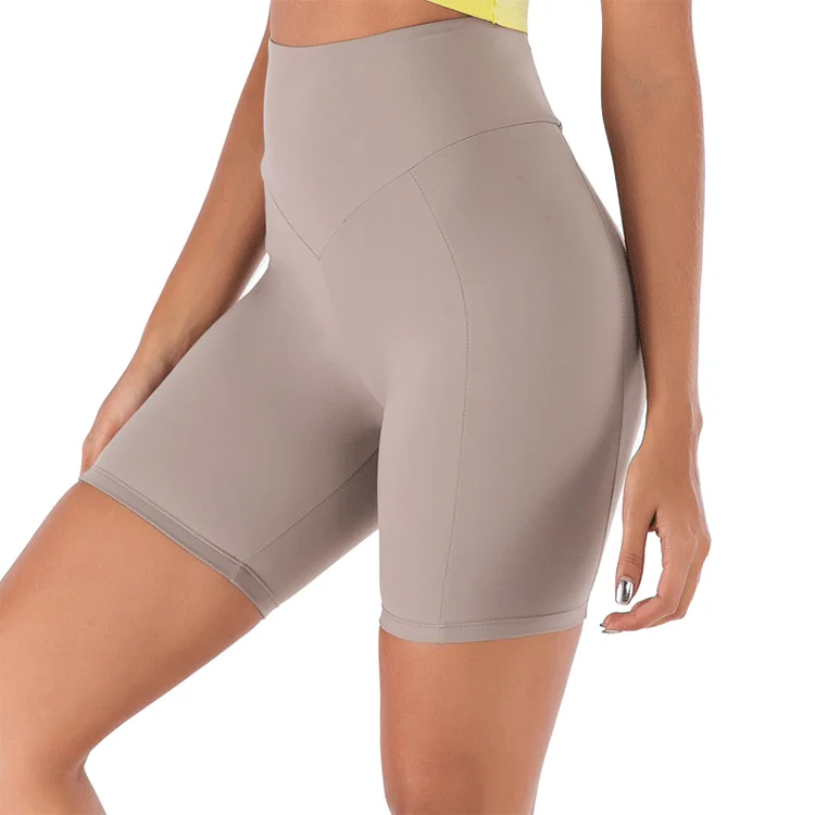 High-Grade Fabrics High Waisted Breathable Soft Women Fitness Yoga Shorts