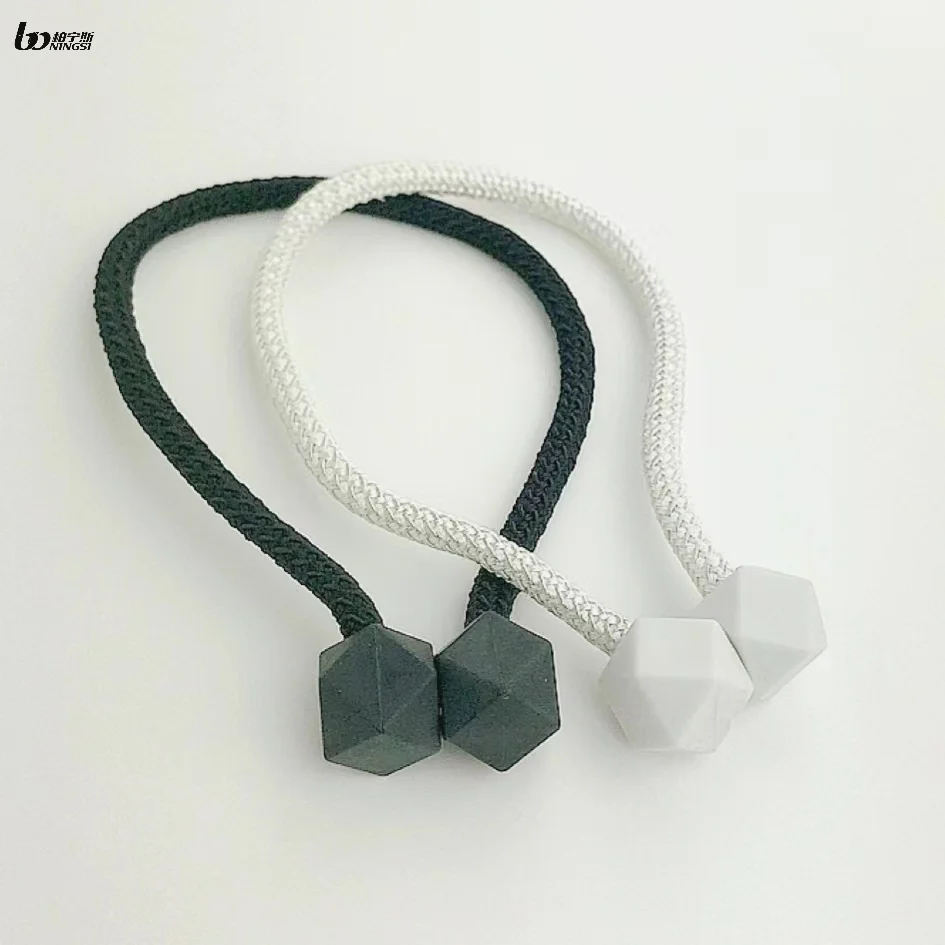 Modern Popular Style Polyhedron Curtain Strap with Magnet for Contemporary Curtain Poles Tracks & Accessories