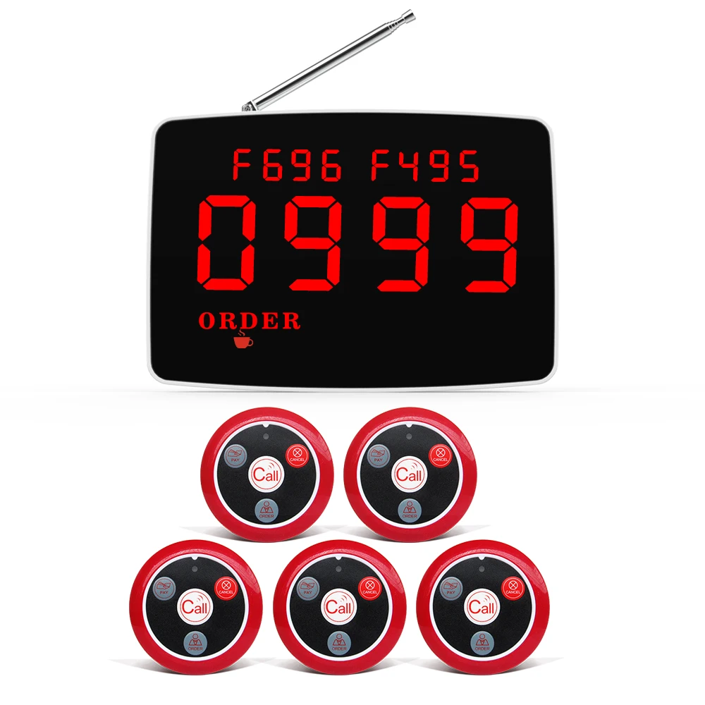 Artom German French Russian Arabic waiter call system with customized logo