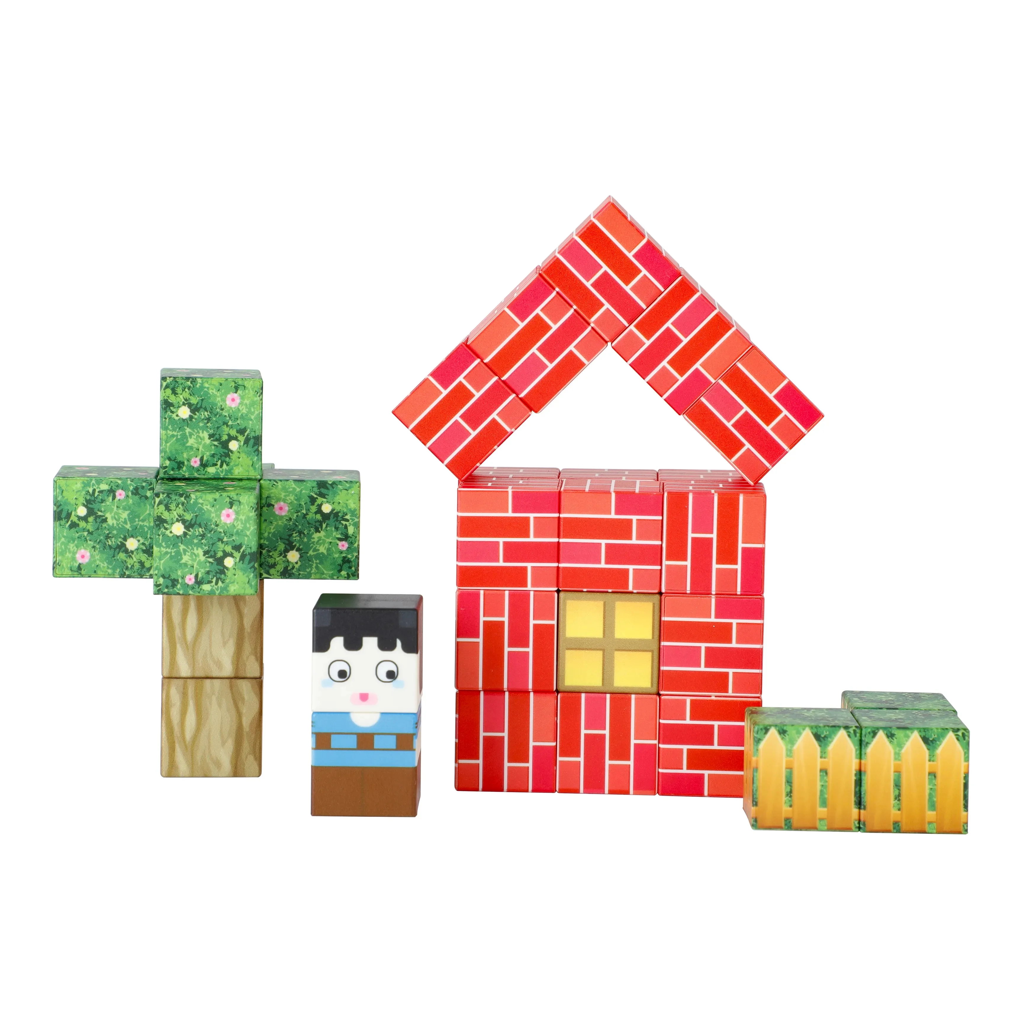 New style Magnetic Mini World Blocks Building Mine Magnet World Set Sensory Kids Games Toys for Girls and Boy ASTM CPC 2.5cm