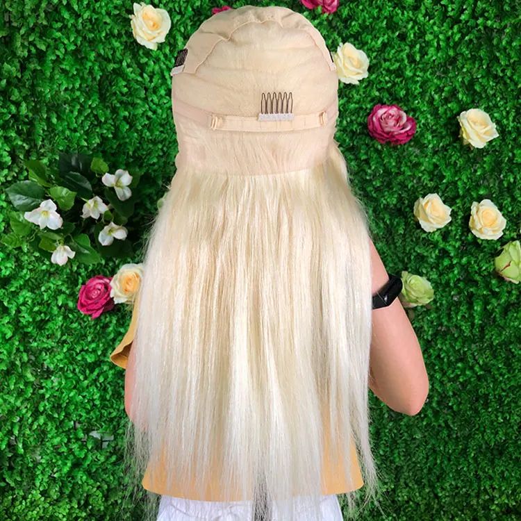 Cheap Honey Blonde Human Hair Full Lace Wig, Russian Platinum Ash Blonde Full lace Wig, Wholesale 613 Full Lace Wig Human Hair
