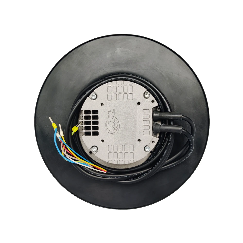 Kiron 250mm ac pa66 backward curved centrifugal fans heat exhaust centrifugal cooling ventilation fan for base station