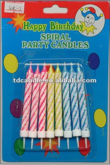 Wholesale Birthday Spiral candles for cake Decorating Delights