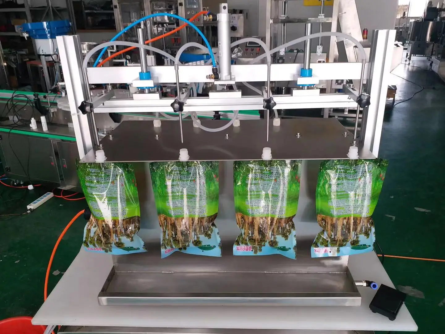 Liquid manual control filling machine for Washing fluid/Laundry detergent doypack filling machine