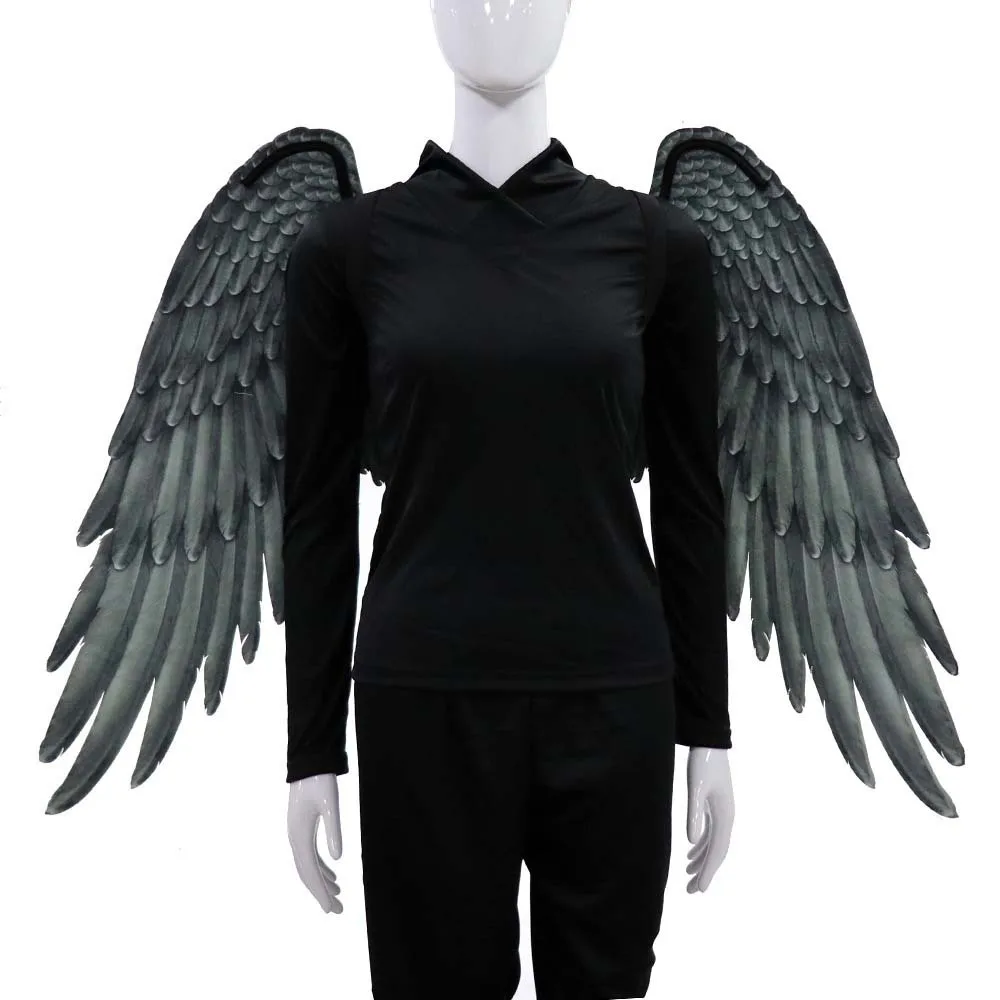 Angel Carnival Halloween Mardigras Oversized Black White Wings Costume Props Cross Border